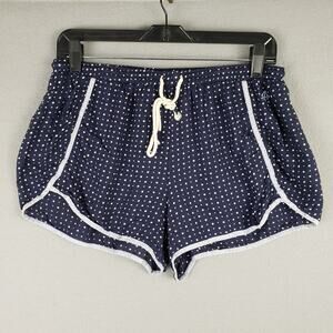 Tommy Hilfiger Women's Size M Lounge Shorts Navy White Polka Dot Comfy Pajama